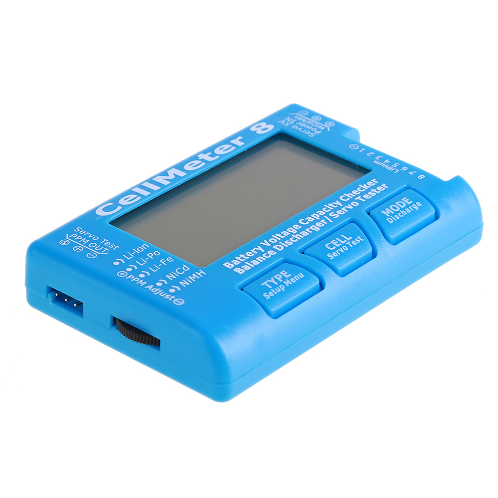 Battery Tester RC CellMeter 8 Digital Battery Checker Detector Battery Voltage Tester Checking For LiPo LiFe Li-ion NiMH Nicd