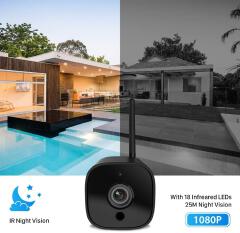 Wifi IP Camera Outdoor IR Night 1080P HD 2MP Surveillance Security Camera Audio record Bullet Wireless Camera IP