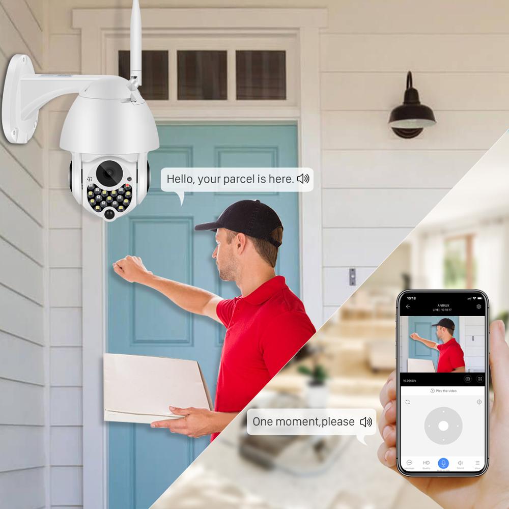 Dual-Light Wireless 1080P PTZ Camera Outdoor IP66 Waterproof Two-way Audio WIFI 2MP CCTV Security Camera