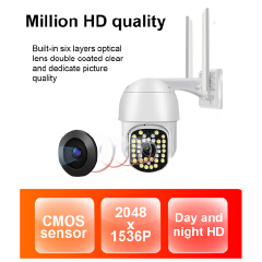 3MP IP Camera Wifi Outdoor Surveillance Camera AI Human Detection Audio Night Vision IP66 Waterproof  Wireless PTZ Camera
