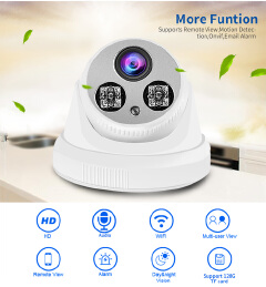1080P Wifi IP Camera Wireless Dome Camera indoor SD Card Audio IP Camera Night Vision