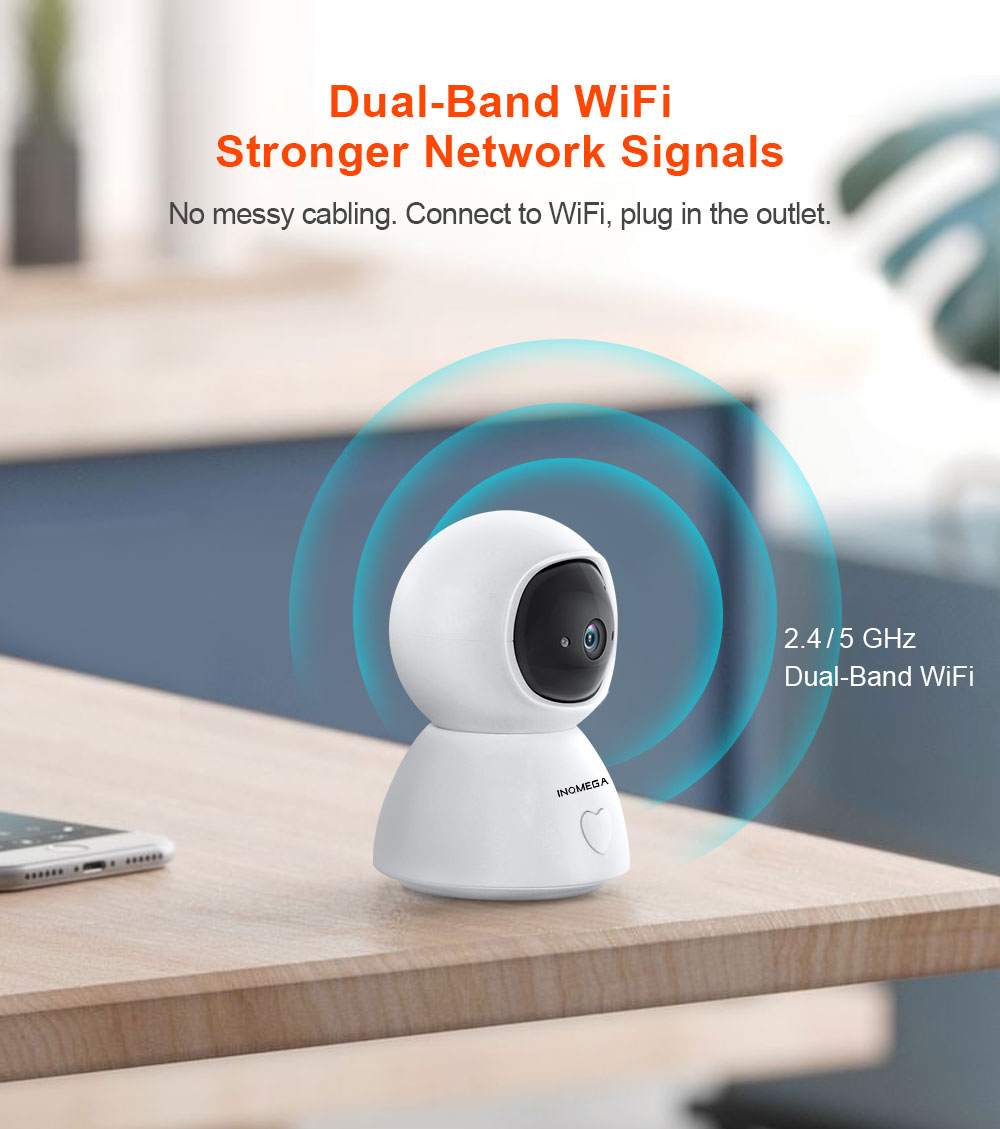 Smart 5G 2MP Wifi Camera Home Security Cameras ip Cam with Privacy Mode for Child Support Google Home Alexa
