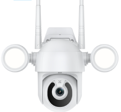 3MP Floodlight Wifi Camera Waterproof Outdoor PTZ Camera Auto Tracking Human Detection Colorful Nightvision Smart Life