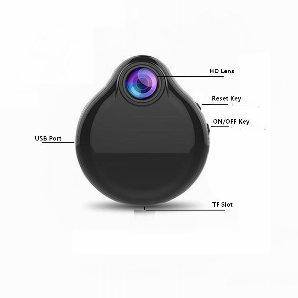 1080P Wearable Pendant Necklace Mini Mirco Wifi P2P IP Camera DV Remote Wireless Camcoder With Night Vision Motion Detaction