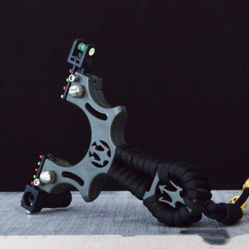 The New Flat Leather Catapult Free Binding Resin Infrared Laser Sight Fast Compression Slingshot For Outdoor Competitive Hunting