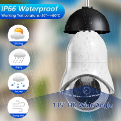 3MP 5G WiFi Surveillance Camera Bulb 360 Panoramic IR Night Vision Waterproof Security Video Lamp CCTV Security Wireless Camera