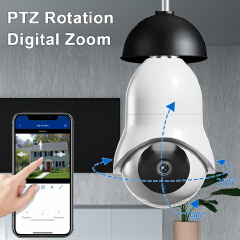 3MP 5G WiFi Surveillance Camera Bulb 360 Panoramic IR Night Vision Waterproof Security Video Lamp CCTV Security Wireless Camera