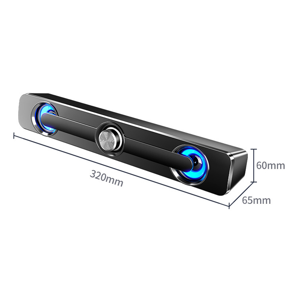 Home Computer Bluetooth Wired Speakers With LED Lights Home Desktop Dual Speakers Stereo Surround Sound For PC TV