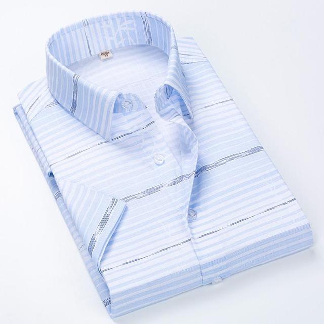 Men's Casual Plaid Shirt Comfortable Special Design Short Sleeve Shirts High Quality 100% Cotton Easy-care Smart Shirts