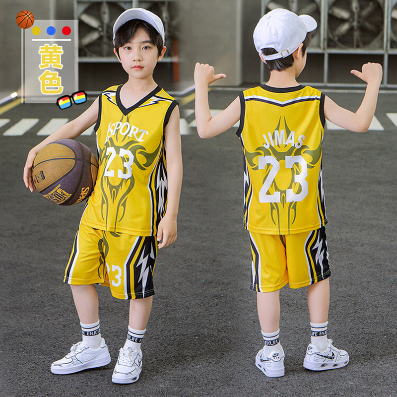 Summer Kids Clothing For Boys Sport Basketball Clothes Suit Children Leisure Letters Teen Boy Quick-Drying Vest T-Shirt 2Pcs Set