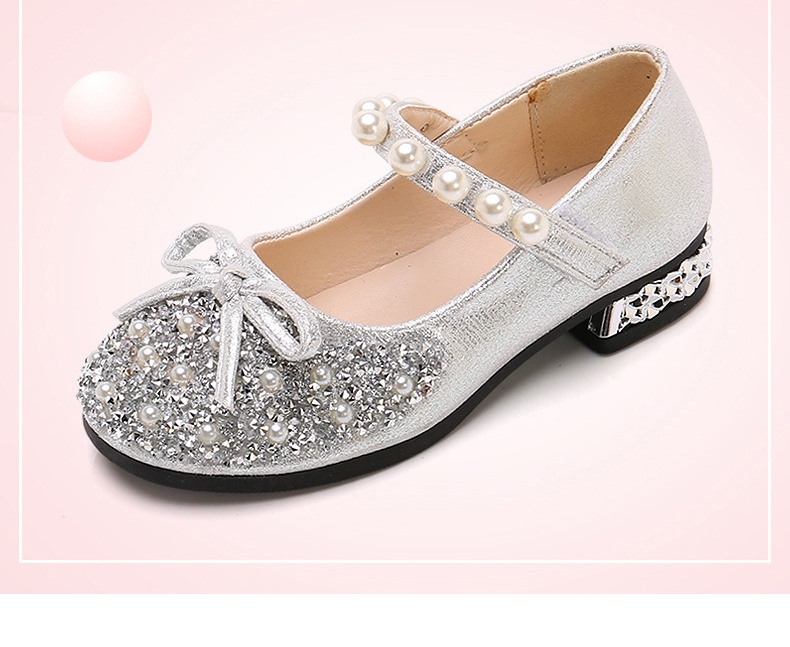 Girls Princess Crystal Leather Shoes Breathable Children Flats Casual Shoes Fashion Rhinestones Design Kids Dress Party Shoes Oxfords