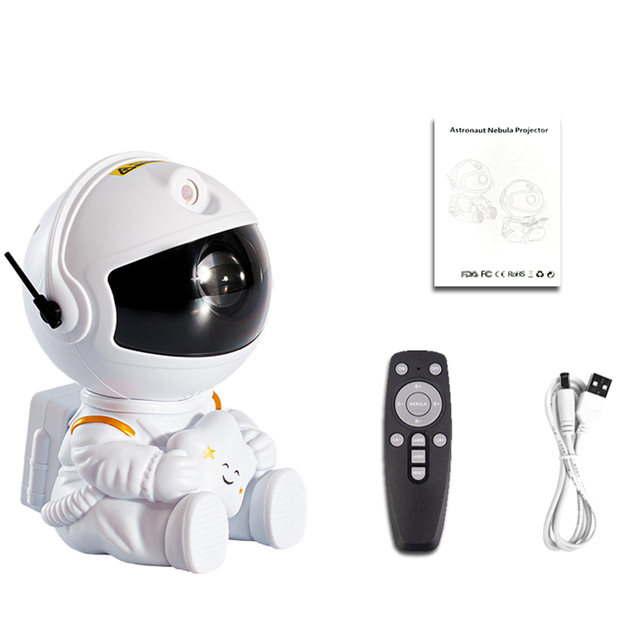 Projector LED Night Light Starry Sky Astronaut Porjectors Lamp Bedroom Decor Nightlight Luminaire Kids Birthday Gift