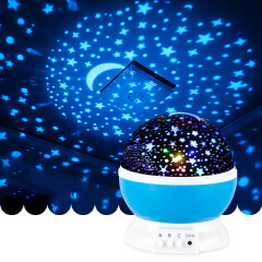 Projector Starry Sky Rotating LED Night Light Planetarium Children Bedroom Star Night Lights Moon Light Kids Gift Lamp