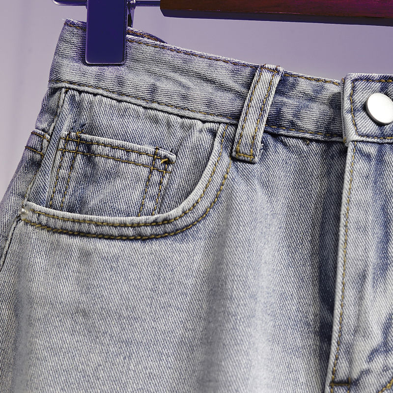 Summer High Waist Fashion Korean Ripped Wide Leg Loose Hot Short Pants Casual Vintage Aesthetic Women's Jean Denim Shorts Female