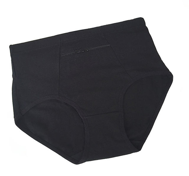 3pcs Women Panties with Zipper Big Size Female Cotton Underwear with Pocket High Quality Novel Breathable Ladies Briefs