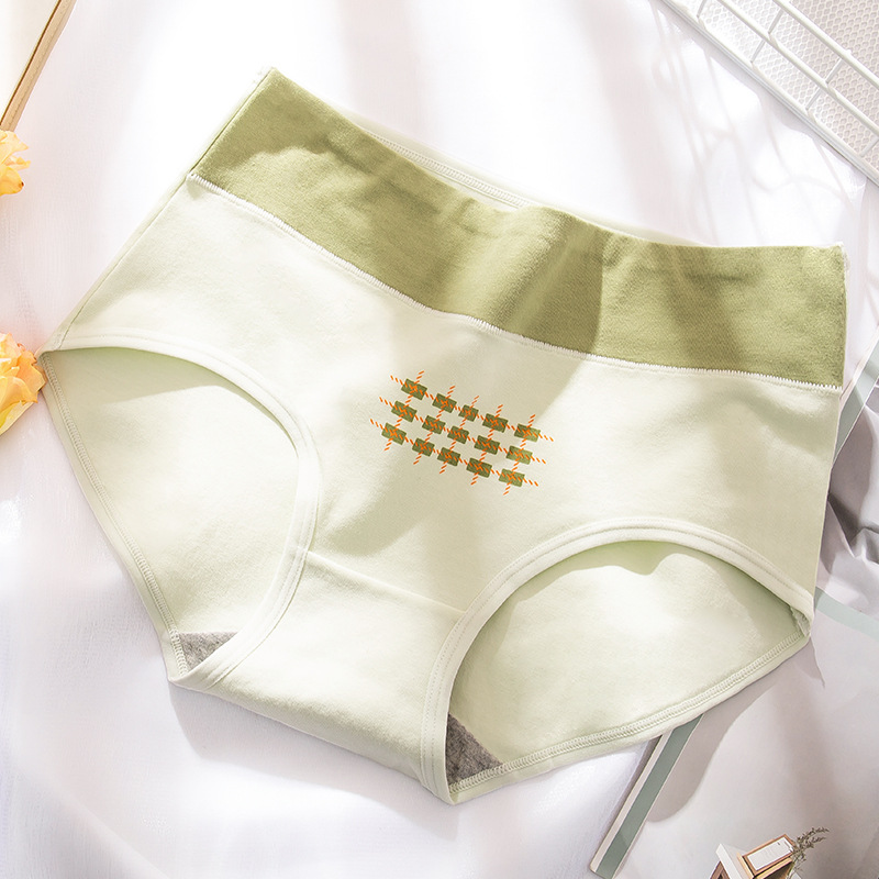 4pcs High Waist Cotton Panties Women Body Shaper Fashion Briefs Underwear Breathable Comfort Female Lingerie