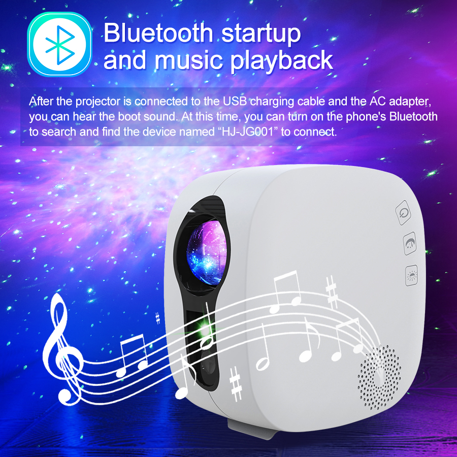 Starry Sky Projector Rotating Water Waving Night Light Led Colorful Nebula Cloud Lamp Atmospher Bedroom Beside Lamp