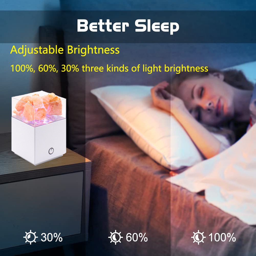 Laser Projector Lamp Led Night Light Decoration Cambre BedRoom Gift Starry Sky Crystal Natural Himalayan Salt Lamp
