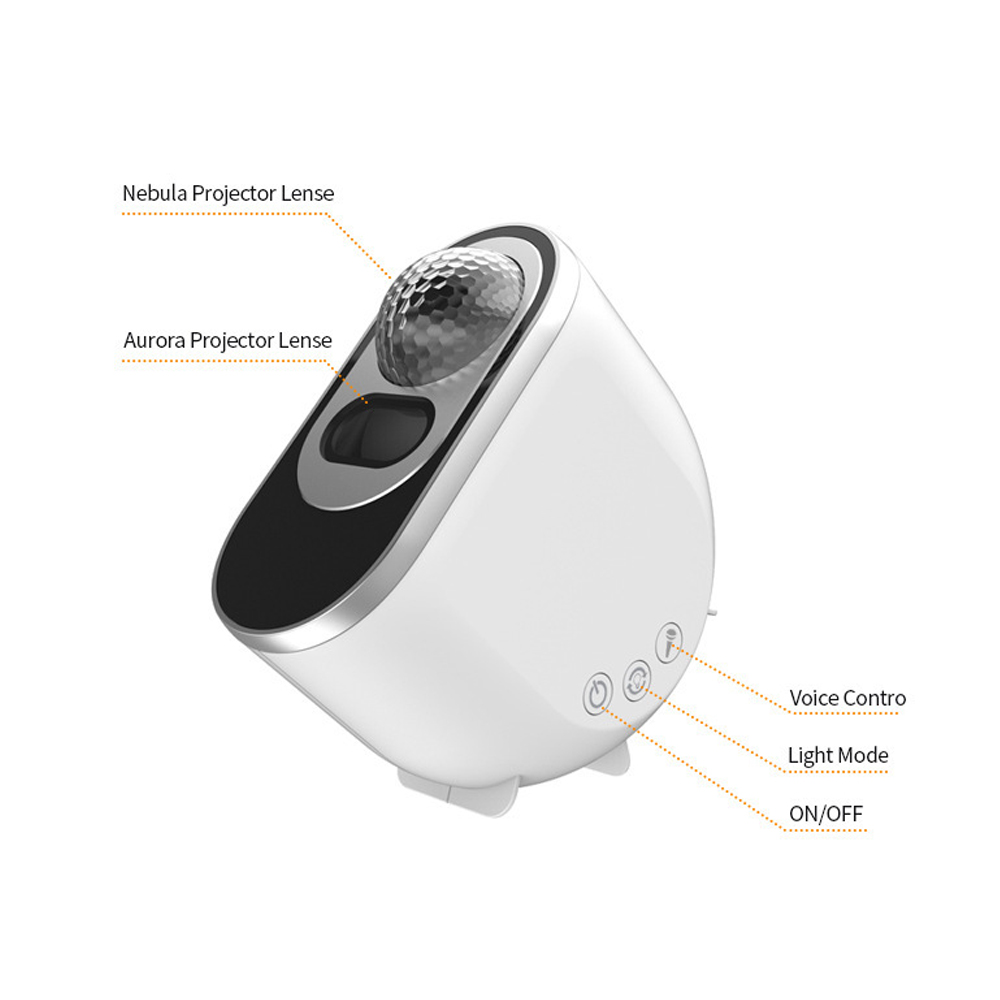 Bluetooth Aurora Colorful Sky Projector Night Light White Noise Starry Lamp  Bedroom Decorat