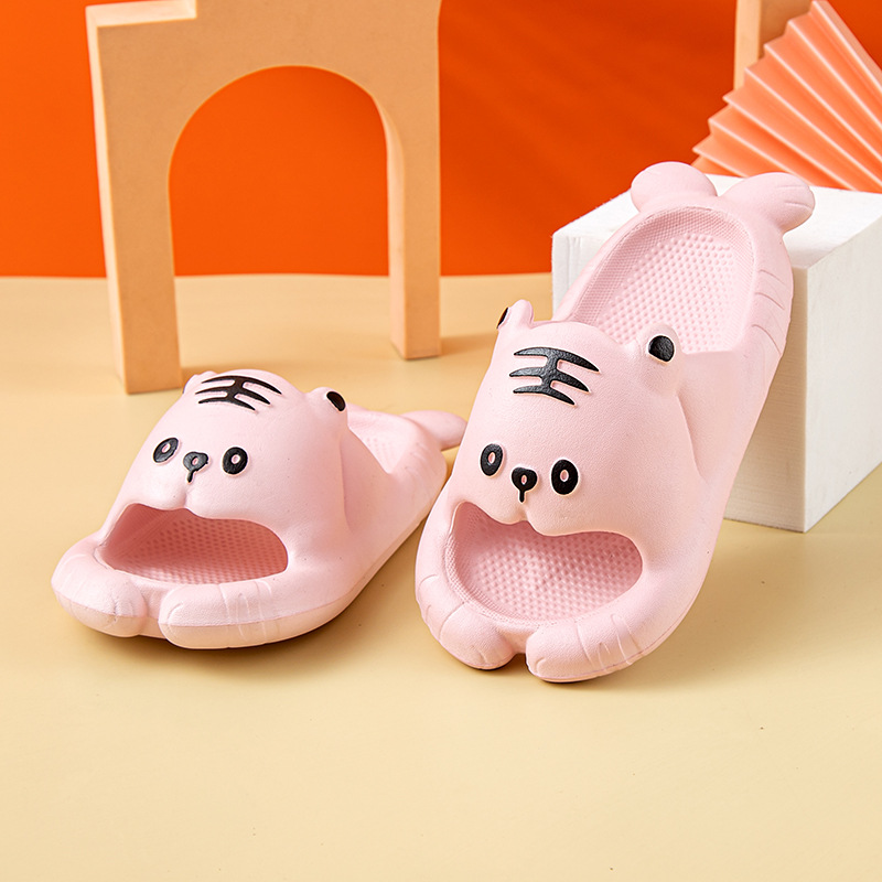 Children slippers Fashion Anime Tiger Summer Solid Color Kids Casual Home Slipper Eva Baby Shoes Beach Slides shower slippers
