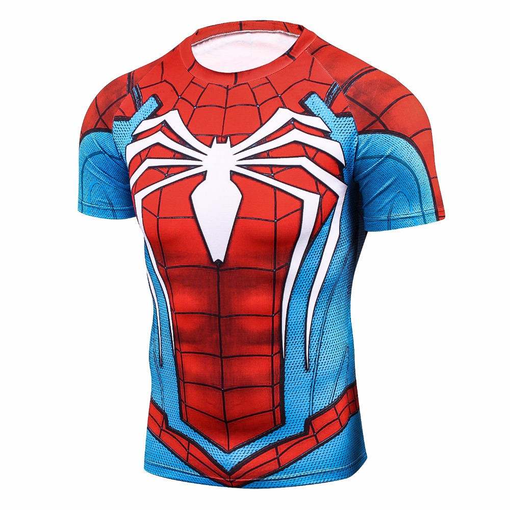 3D Printed T-shirts Men Compression Shirt Short Sleeve Tights Fitness T Shirt Male Tops Weight lifting Base Layer