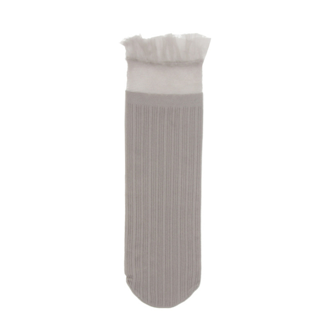 2Pair Women Transparent Mesh Glass Silk Socks Summer Crystal Lace Solid Sock For Ladies New Elastic Sexy Ultrathin Socks