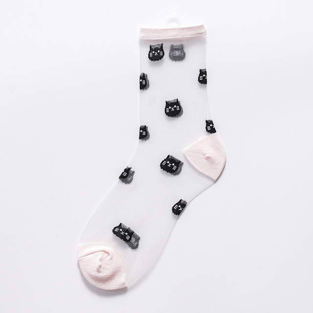 2Pairs Sexy Lace Mesh Fishnet Socks Mixed Fiber Transparent Stretch Elasticity Ankle Net Yarn Thin Women Cool Socks