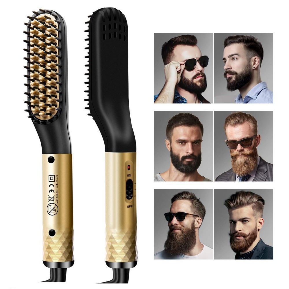 Professional Hair Comb Brush Beard Straightener Multifunctional Hair Straightening Comb Hair Curler Fast Heating Styling Tools