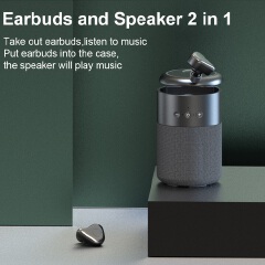 2 in 1 Bluetooth Music Speaker Headphone Mini Bluetooth Music Player Integration Wireless Earphone Speaker With TWS Earbud B20