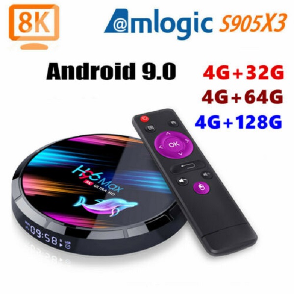 Smart Android H96 max X3 TV box 4GB + 32GB / 64GB / 128GB S905X3 HD 8K 4K Android 9.0 iptv set top box TV receiver media player
