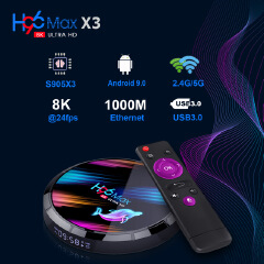 Smart Android H96 max X3 TV box 4GB + 32GB / 64GB / 128GB S905X3 HD 8K 4K Android 9.0 iptv set top box TV receiver media player