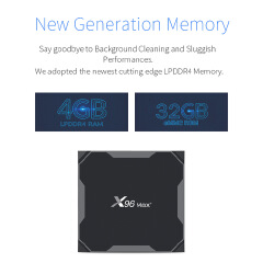 Android 9.0 smart X96 max+ TV box 2GB+16GB / 4GB + 32GB / 64GB Amlogic S905X3 8k 4K HD iptv set top box X96max+ X96 max plus