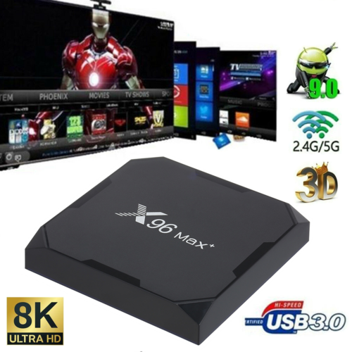 Android 9.0 smart X96 max+ TV box 2GB+16GB / 4GB + 32GB / 64GB Amlogic S905X3 8k 4K HD iptv set top box X96max+ X96 max plus