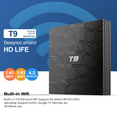 Android Smart T9 tv box RK3318 HD 4K 2GB+16GB / 4GB+32GB / 64GB Meida Player Android 9.0 set top box iptv box player TV receiver