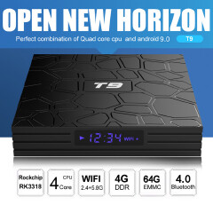 Android Smart T9 tv box RK3318 HD 4K 2GB+16GB / 4GB+32GB / 64GB Meida Player Android 9.0 set top box iptv box player TV receiver