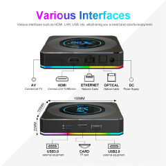 Android 11.0 X96 X4 Amlogic s905x4 TV box 4GB + 32GB / 64GB 8K HD iptv set top box TV receiver media player android 11
