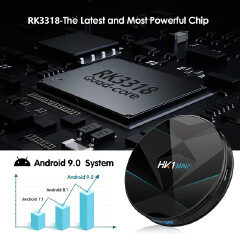 Android smart HK1 mini+ tv box 2GB+16GB/ 4GB + 32GB / 64GB RK3318 4K HD Android 9.0 iptv set top box media player tv receiver