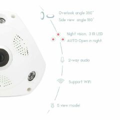 HD 960P Wifi IP 3D VR Panoramic Camera Home Security Wireless 360 Degree Network CCTV Camera Night Vision Fish Eye Lens VR Cam