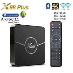 X98 Plus Smart TV Box Android 11 Amlogic S905W2 4GB 64GB Support H.265 AV1 Dual Wifi HDR10 Youtube Media Player 32GB Set Top Box