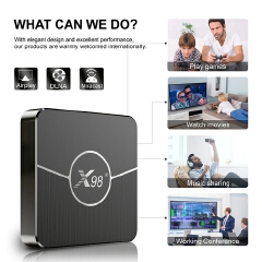 X98 Plus Smart TV Box Android 11 Amlogic S905W2 4GB 64GB Support H.265 AV1 Dual Wifi HDR10 Youtube Media Player 32GB Set Top Box