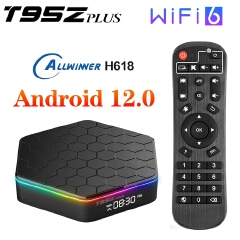 T95Z PLUS TV BOX 4G 64GB 32GB Android 12 Smart Android TVBOX Allwinner h618 T95ZPLUS Wifi6 1080P BT 6K Media Player Set Top Box