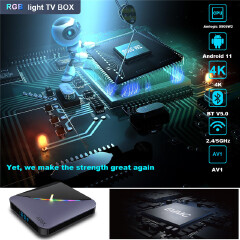 A95X F3 Air II RGB Smart TV Box Android 11 Amlogic S905W2 4GB 64GB Support Dual Wifi 4K 60fps BT5.0 2G 16G TvBox pk H96 Max V11