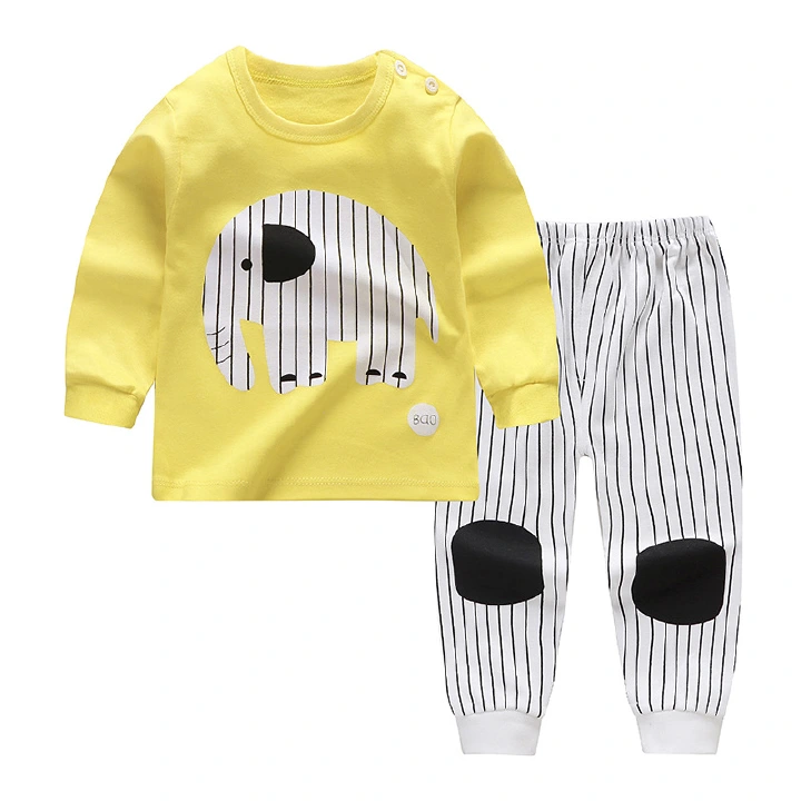 Cotton Kid Boy Girl Home Sleepwear Pajamas Clothing Set Toddler Children Pullover Tops Outfit Clothes 1 2 3 4 5 Y  Baby Boys  Girl Clothes Sets , Boy Girl Pajamas Clothes Sets