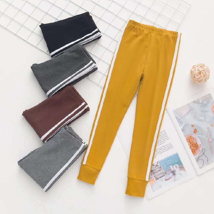 Autumn New Girls Leggings Solid Colors Sports Trousers Girl Leggings Children Baby Girl Casual Pants Cotton Leggings