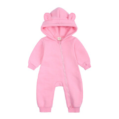 New Bodysuit For Newborn Rompers Baby Boys Girls Clothes Long Sleeve Solid Hoodies Bear Jumpsuit Costume Infant Onesies 3M-24M