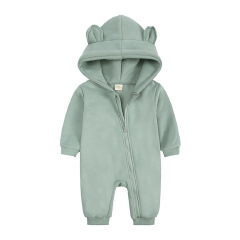 New Bodysuit For Newborn Rompers Baby Boys Girls Clothes Long Sleeve Solid Hoodies Bear Jumpsuit Costume Infant Onesies 3M-24M
