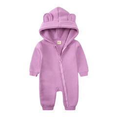 New Bodysuit For Newborn Rompers Baby Boys Girls Clothes Long Sleeve Solid Hoodies Bear Jumpsuit Costume Infant Onesies 3M-24M