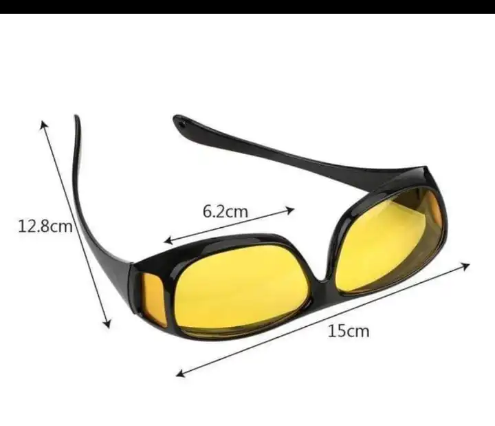 2pcs set dark & coloured Anti glare night vision driver Goggles enhanced light glasses