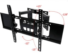 Double Arm Wall Bracket Full Motion Swivel Heavy Duty TV Wall Mount Bracket Supports 32″ to 85″ TV