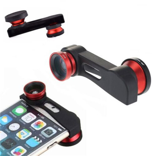 3 in 1 Fish eye + Wide Angle + Macro Camera Photo Zoom Lens Kit for iPhone 5 5s